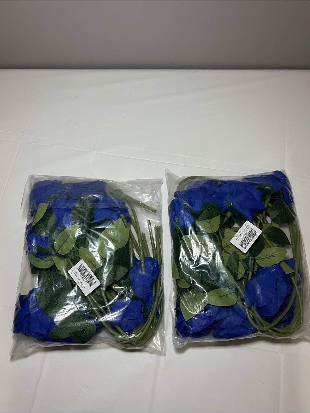 Flojery Artificial Blue Rose Flowers Long Stem Fake Silk Roses Lot